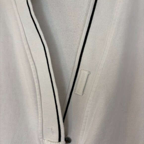 Vintage Generra White Cotton Cardigan Button Front Preppy Large - Picture 10 of 16